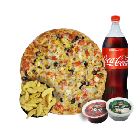 Büyük Pizza 3'lü Menü